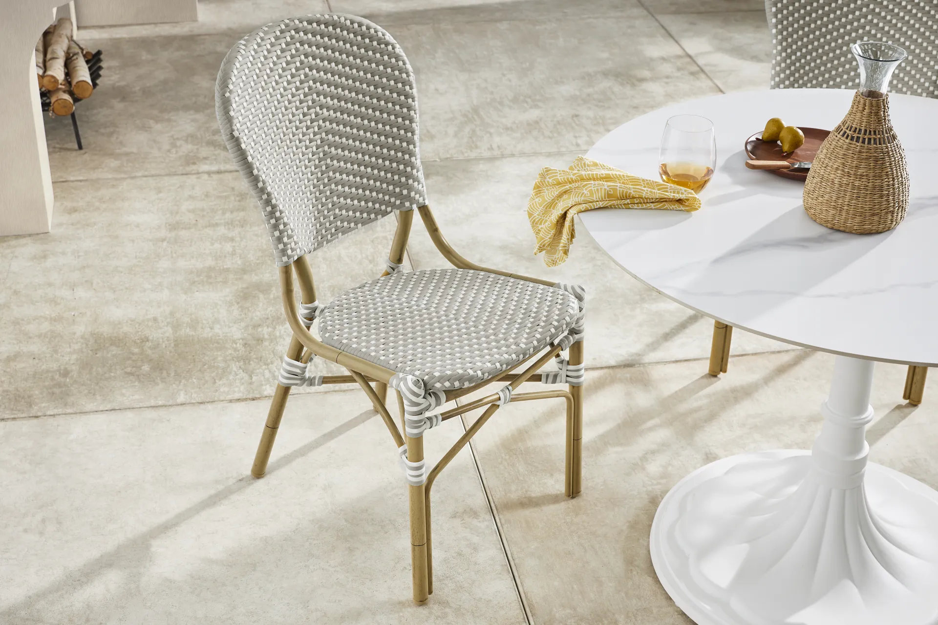 Juliette II Gray Outdoor Side Chair - Image 6