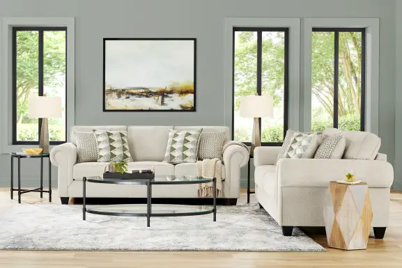 Hathaway Beige 2 Pc Living Room
