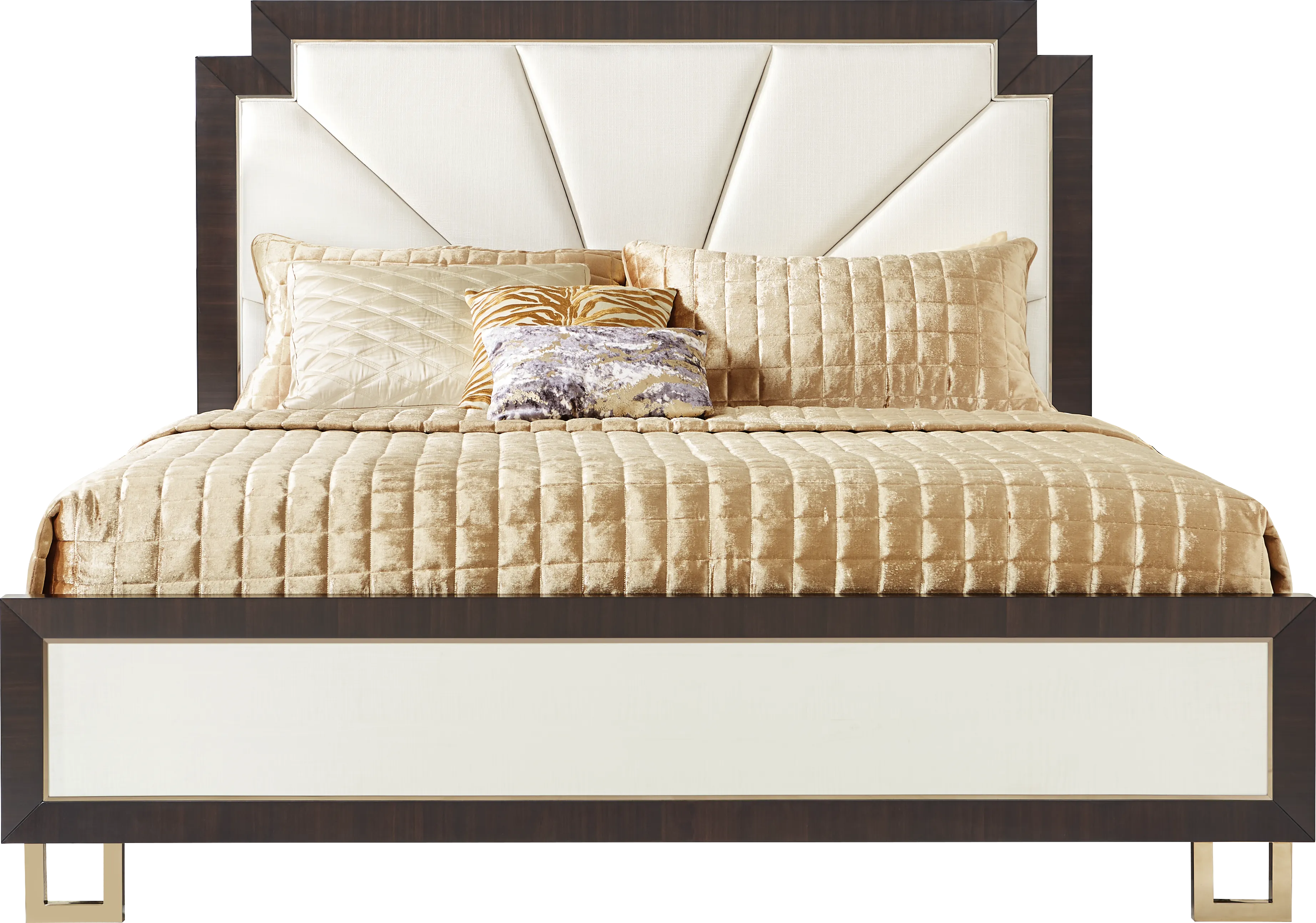 Belmont Place Espresso 3 Pc King Upholstered Bed - Thumbnail - Image 1
