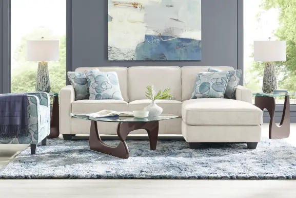 Alanis Bay White Gel Foam Sleeper Chaise