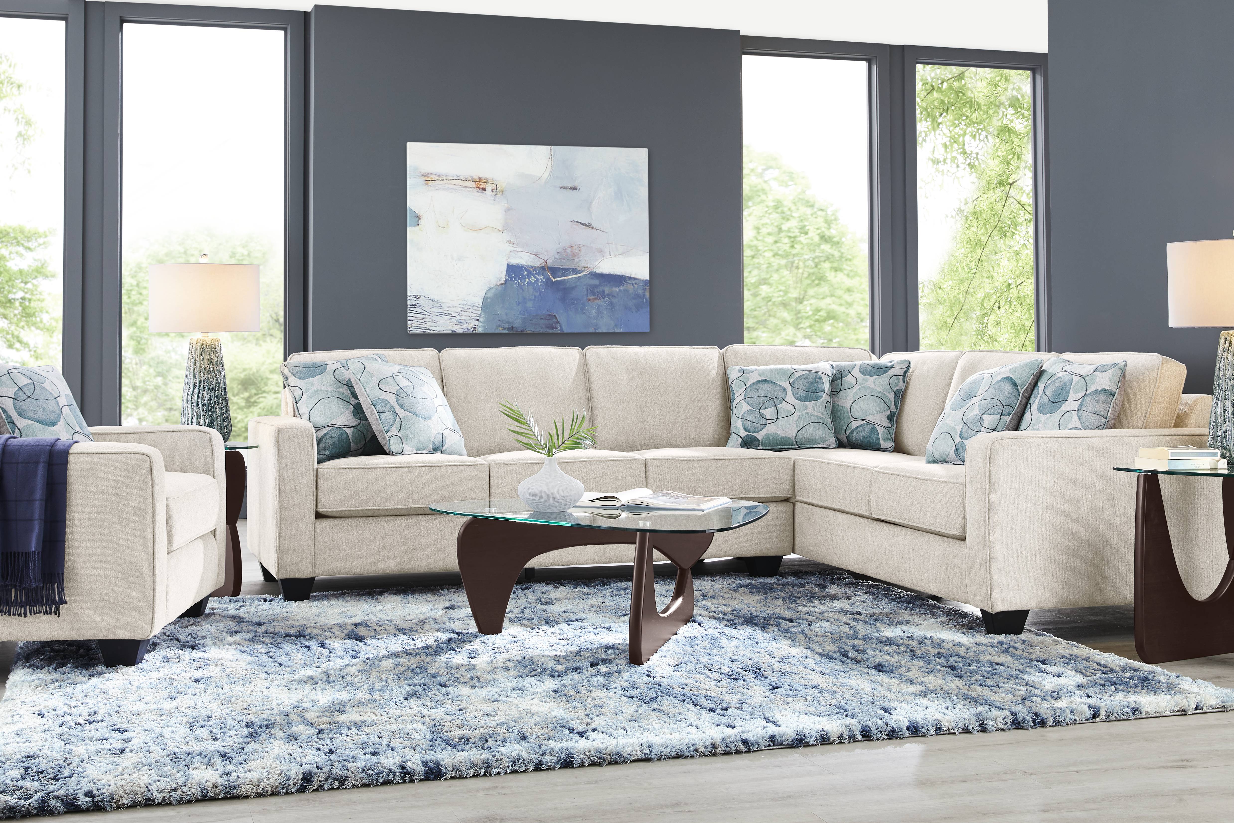 Alanis Bay White 2 Pc Sectional - Thumbnail - Image 2