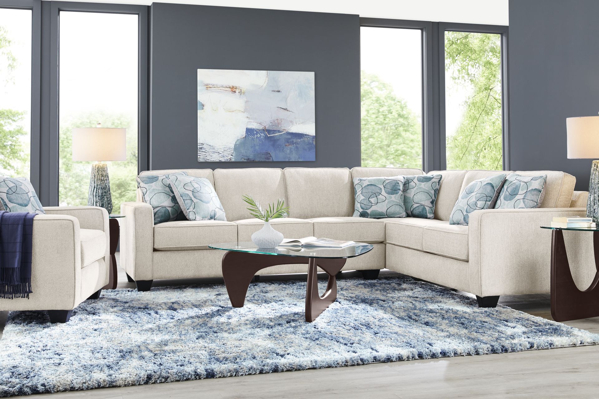 Alanis Bay White 2 Pc Sectional - Image 2