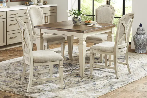 Provence Brown 5 Pc Square Dining Room