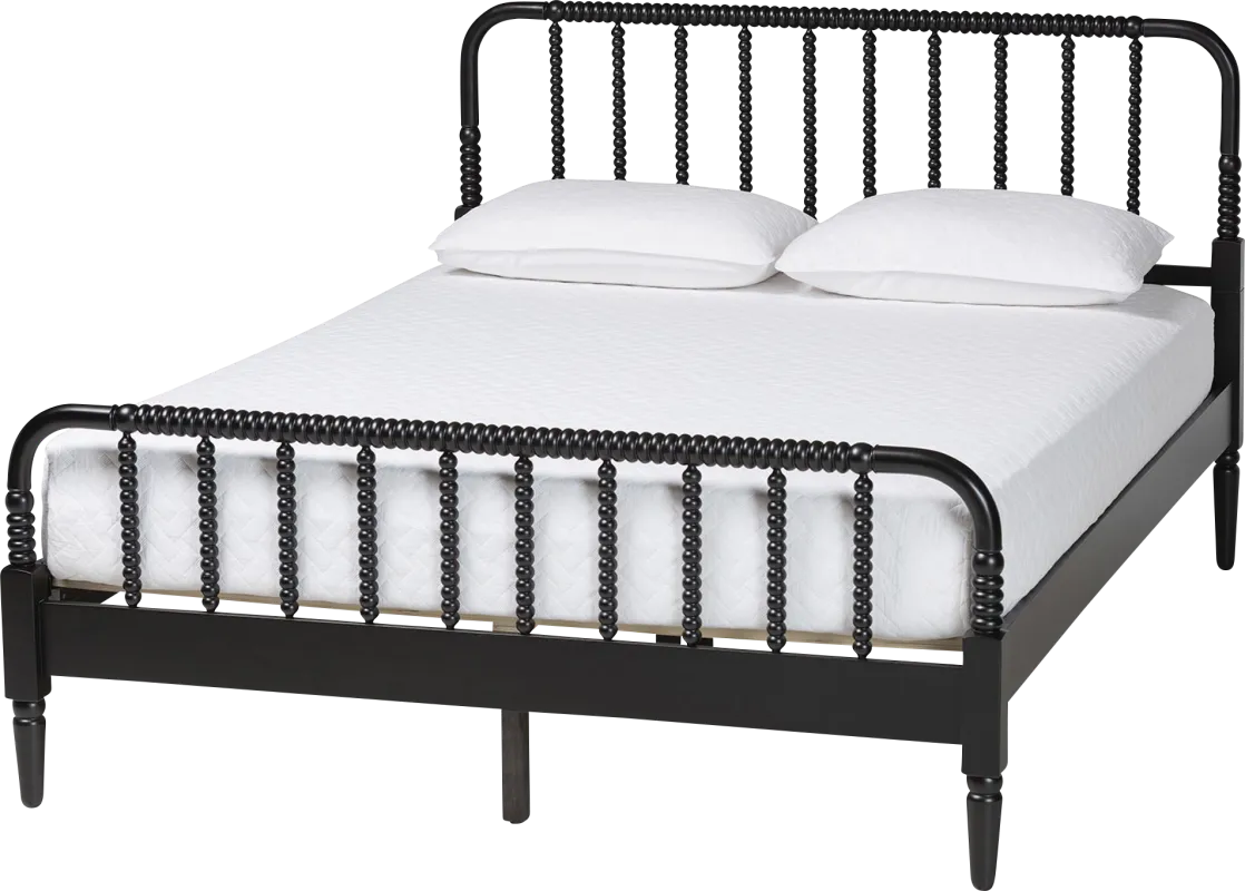 Jetexe Black Queen Bed