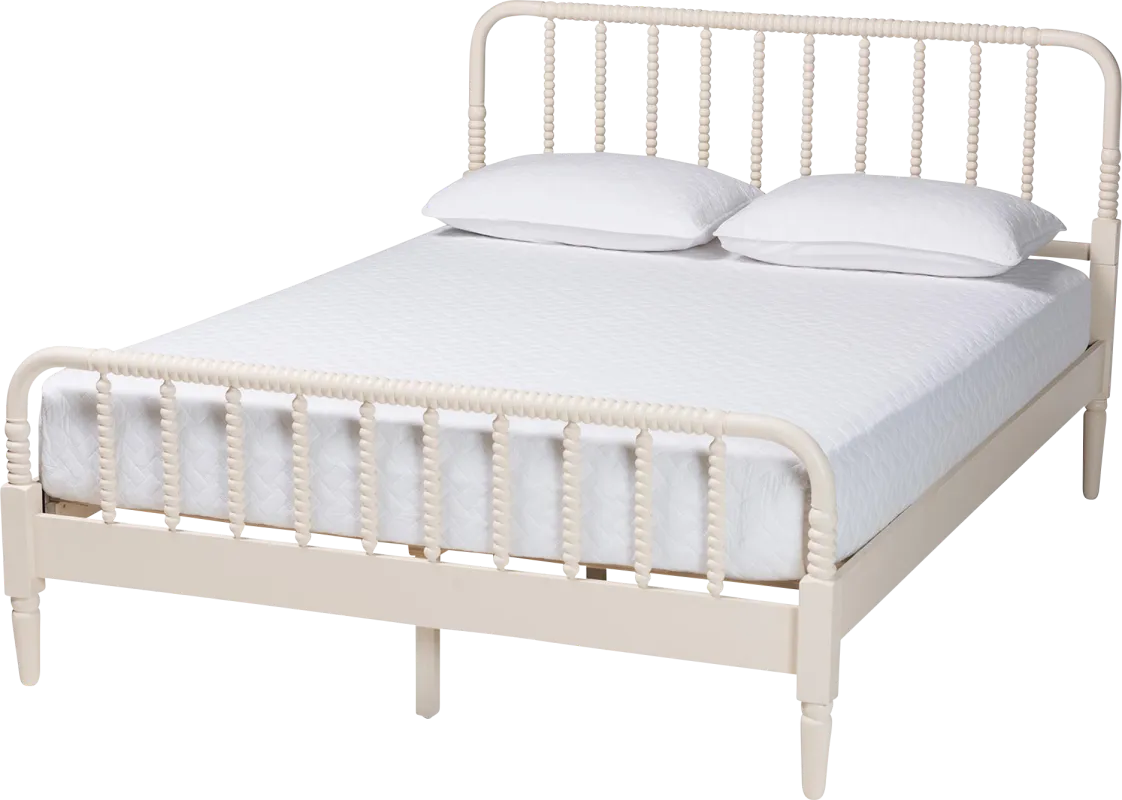 Jetexe Ivory Queen Bed
