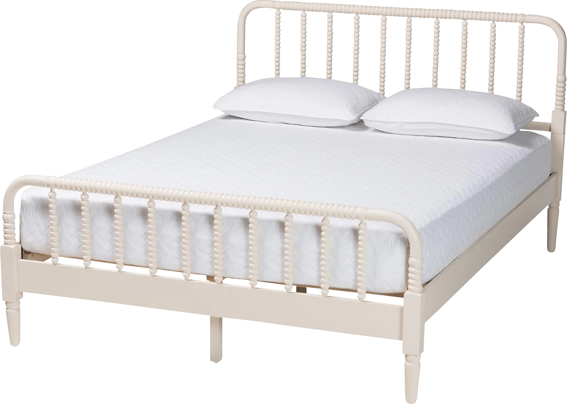 Jetexe Ivory Queen Bed - Image 1