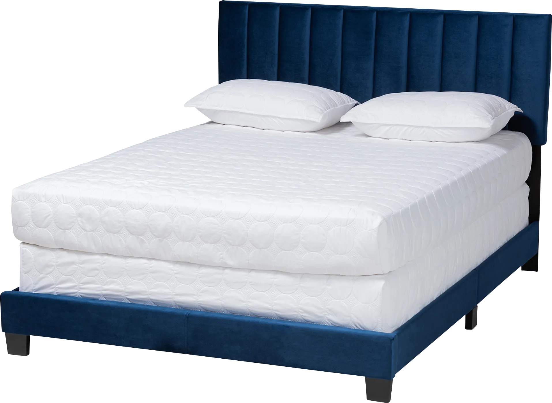 Oaksys Navy Queen Bed - Thumbnail - Image 1