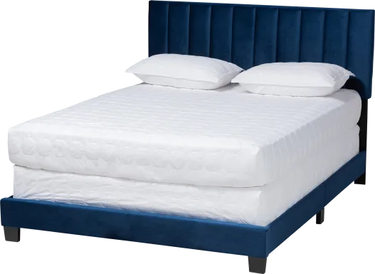 Oaksys Navy Queen Bed