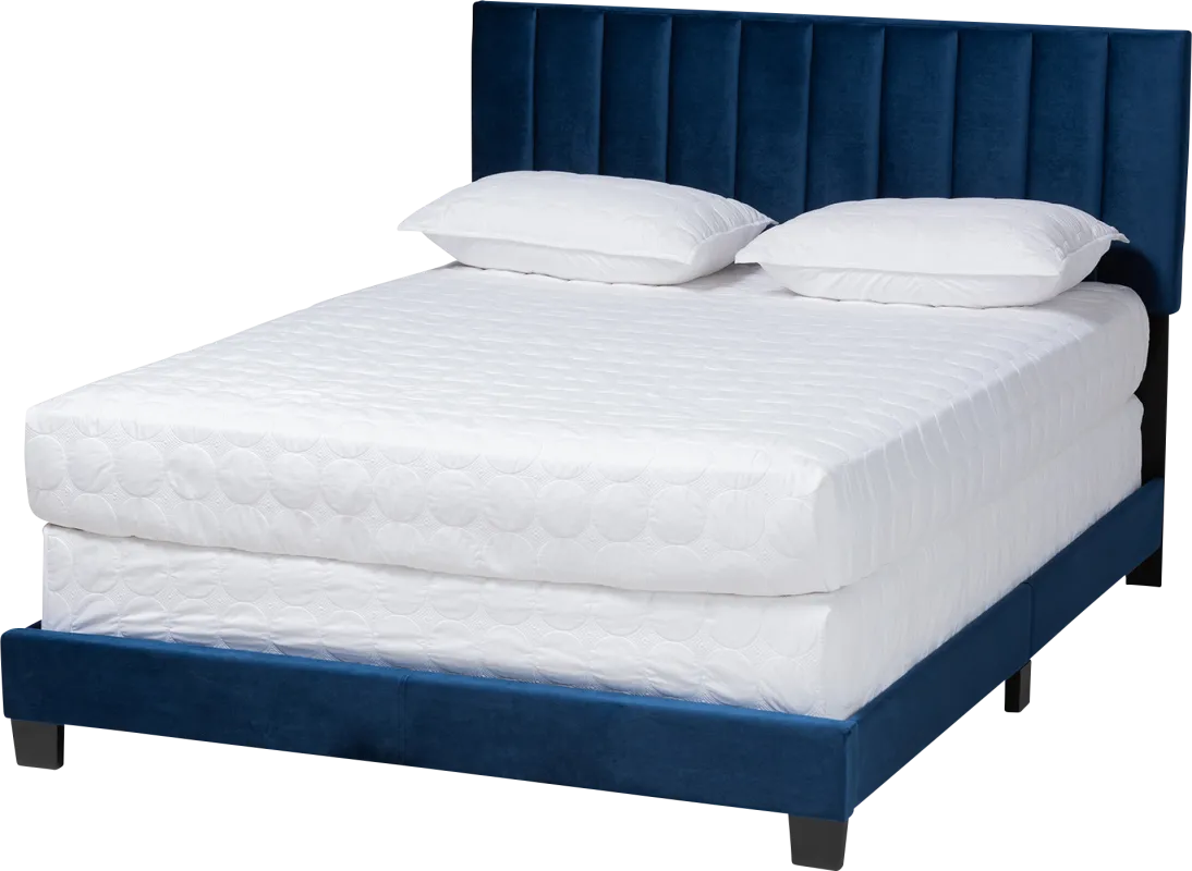 Oaksys Navy Queen Bed