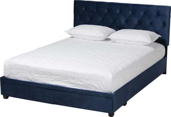 Tigertube Navy Queen Storage Bed