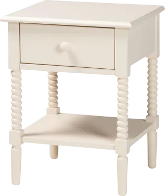 Jetexe Ivory Nightstand