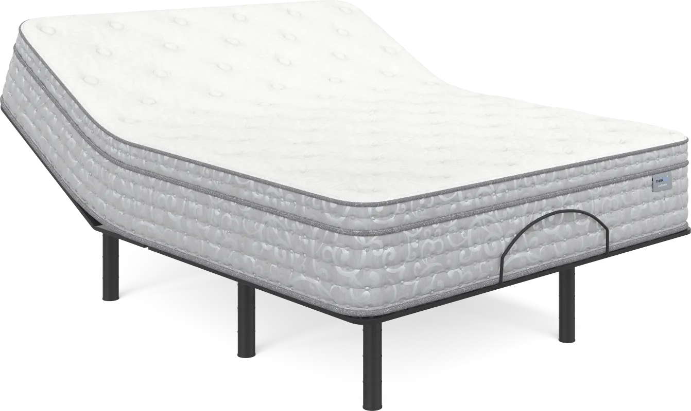 Therapedic Everdeen Queen Mattress with Head Up Only Base