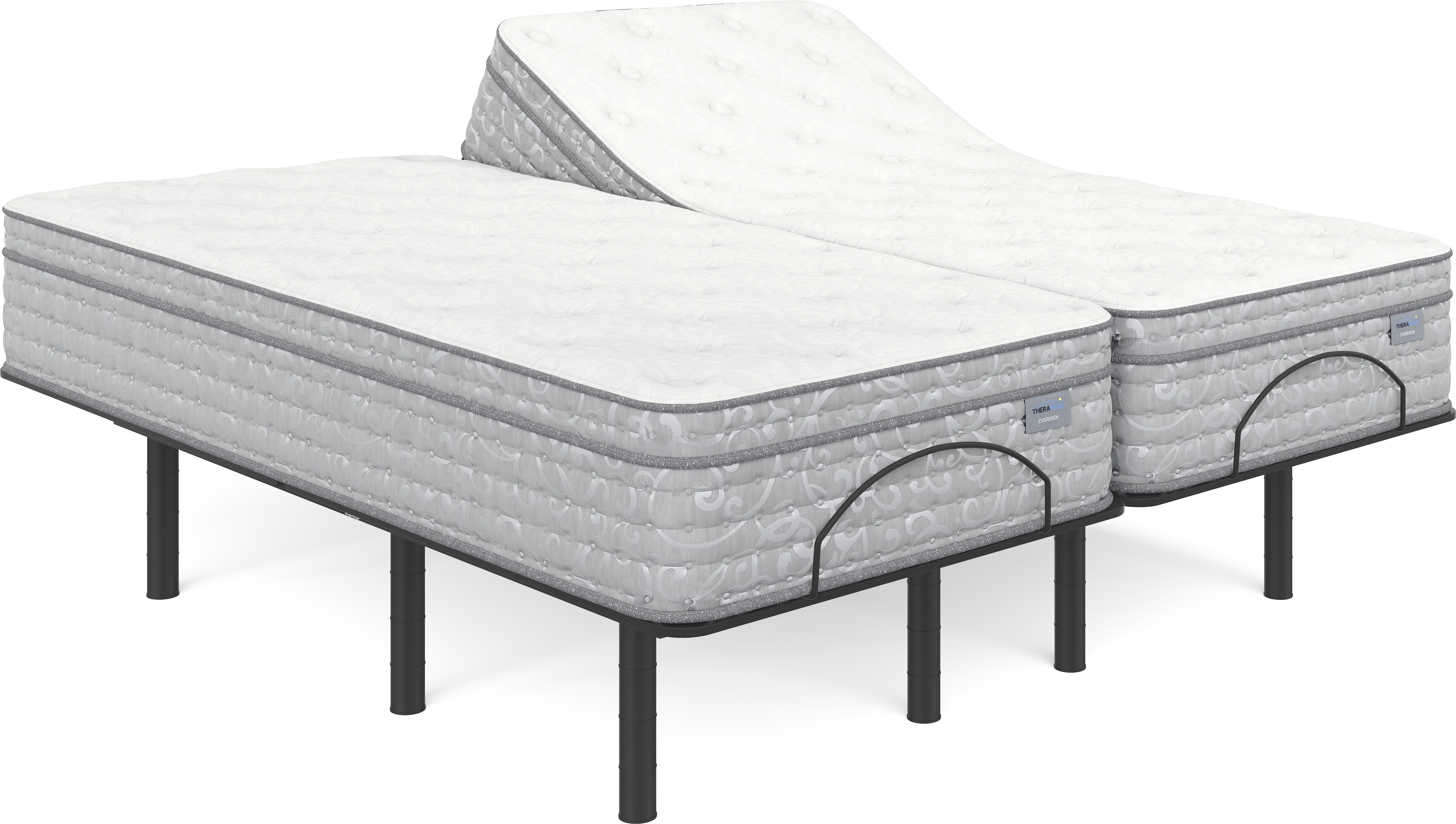 Therapedic Everdeen Split King Mattress with Head Up Only Base - Thumbnail - Image 1