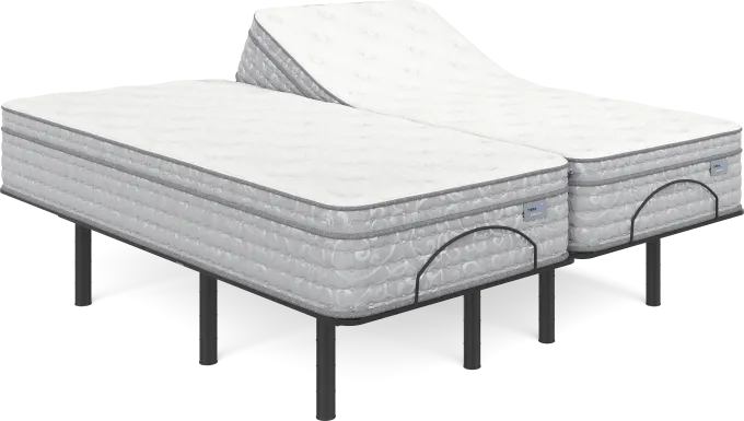Therapedic Everdeen Split King Mattress with Head Up Only Base