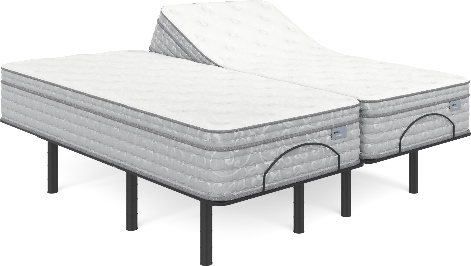 Therapedic Everdeen Split King Mattress with Head Up Only Base - Image 1