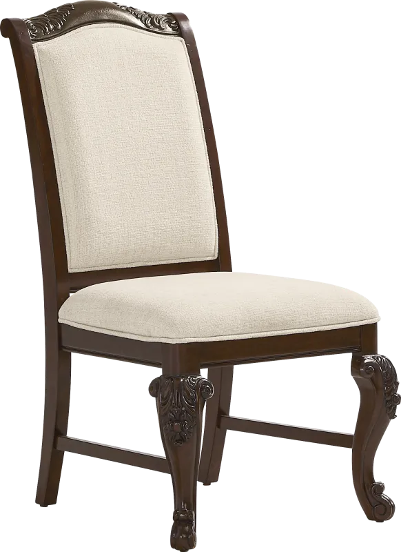 Fuller Brown Cherry Upholstered Side Chair