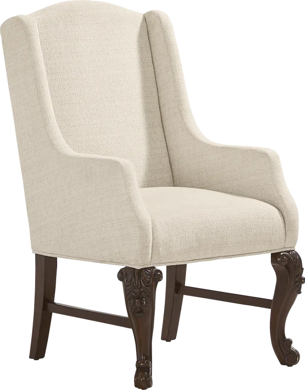 Fuller White Upholstered Host Chair