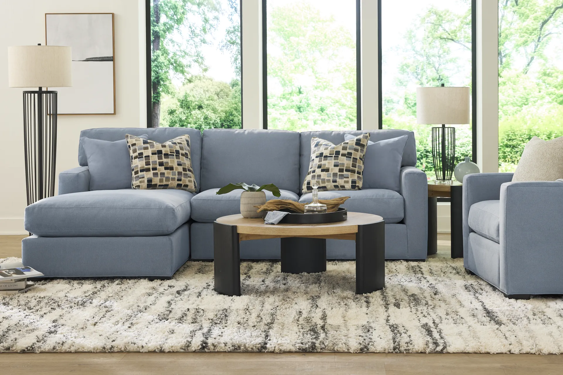 Harmonie Blue 2 Pc Sectional - Image 1