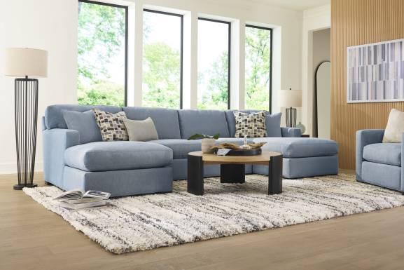 Harmonie Blue 3 Pc Sectional