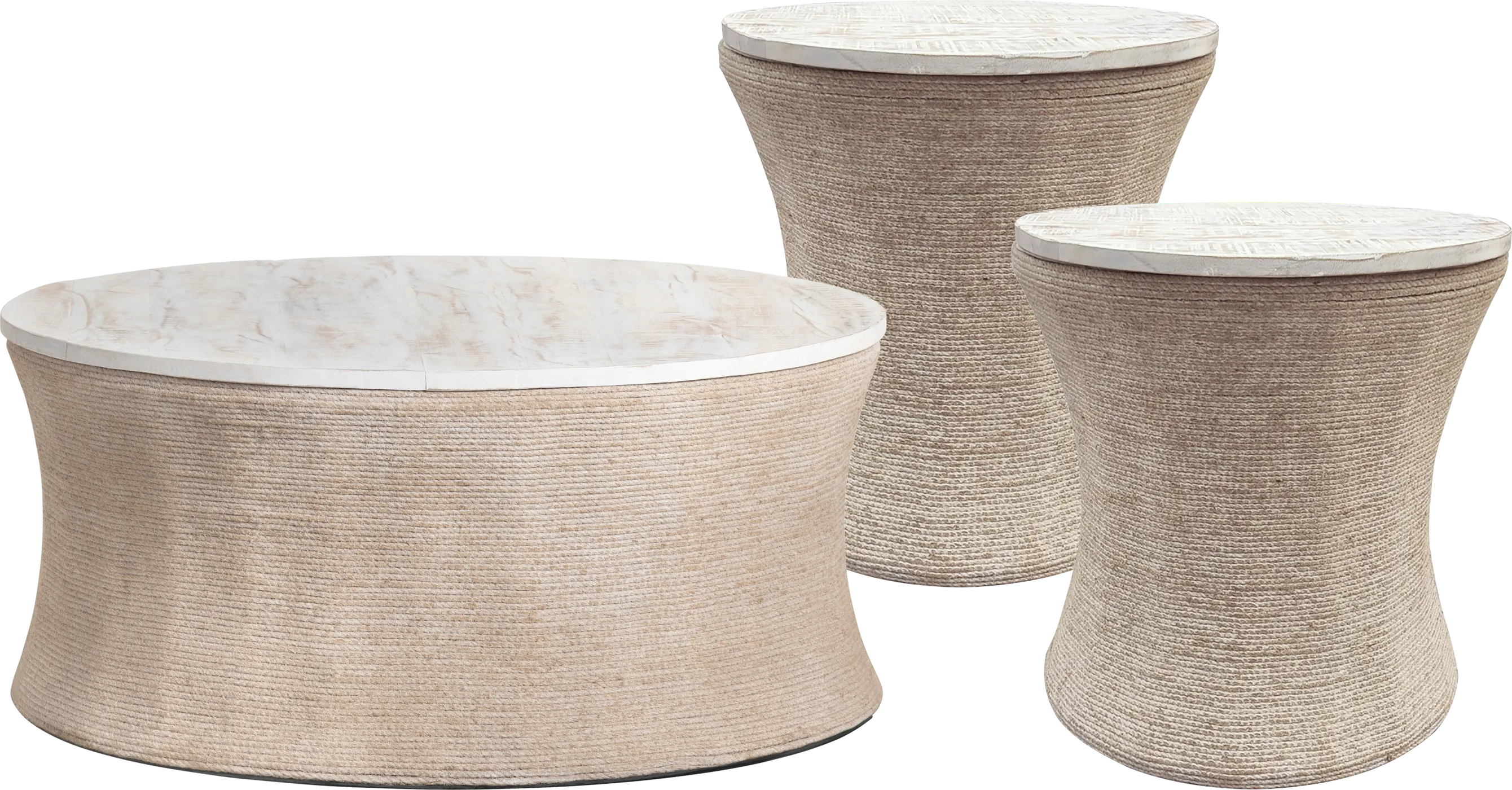Elysium Natural 3 Pc Table Set - Thumbnail - Image 1