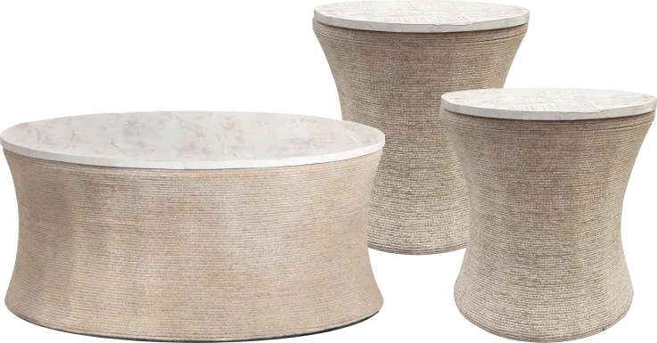 Elysium Natural 3 Pc Table Set