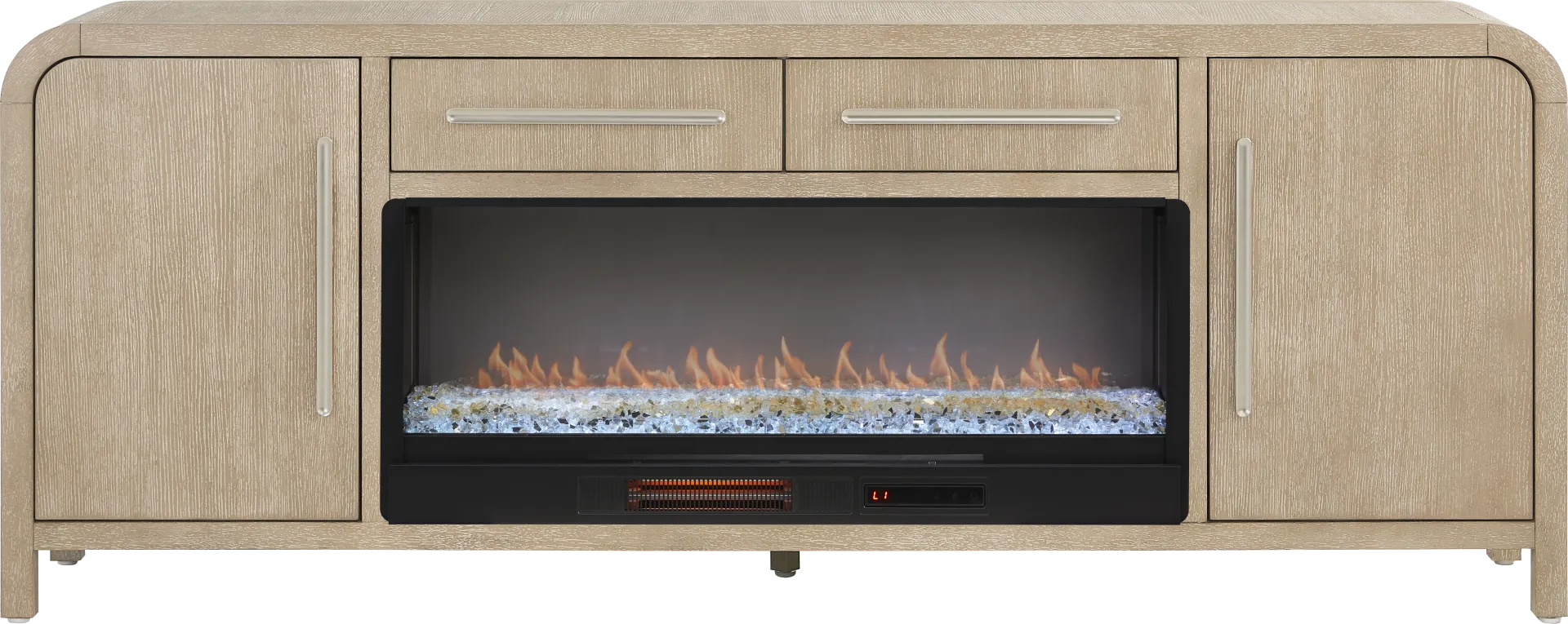 Canyon Sandstone 84 in. Console with Electric Fireplace - Image 1