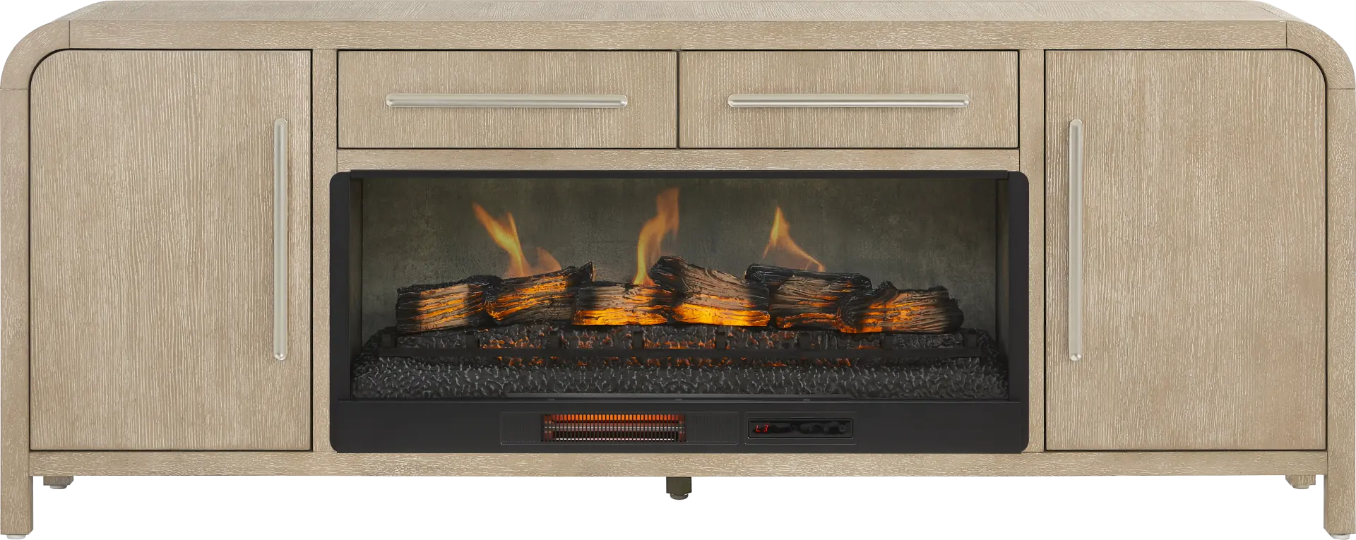 Canyon Sandstone 84 in. Console with Electric Log Fireplace