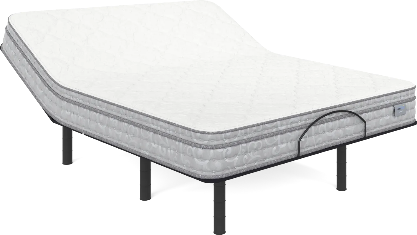 Therapedic Aurora Queen Mattress with Head Up Only Base