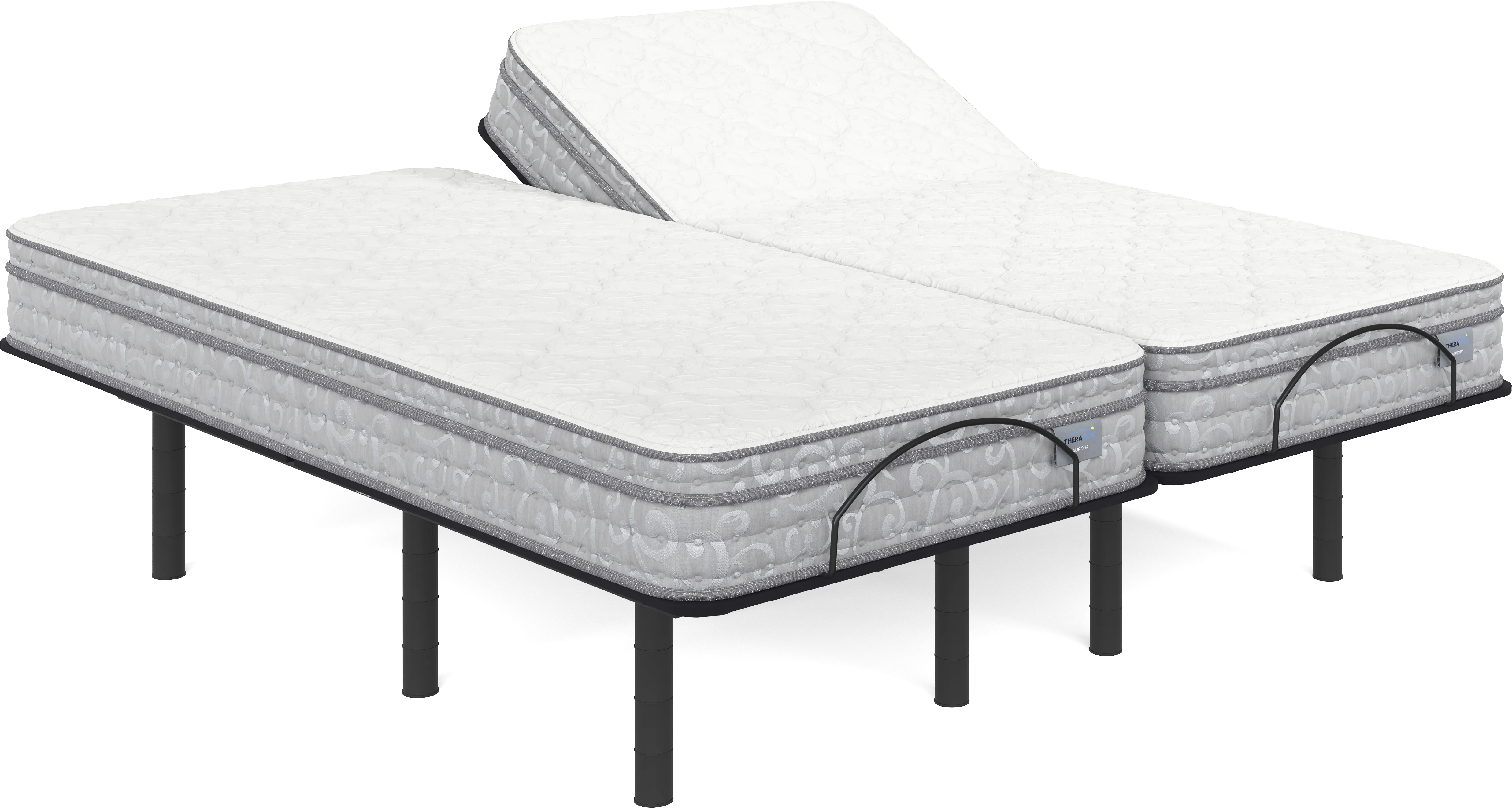 Therapedic Aurora Split King Mattress with Head Up Only Base - Thumbnail - Image 1