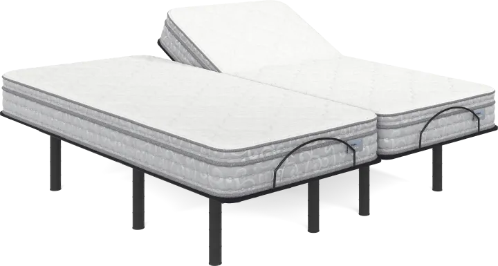 Therapedic Aurora Split King Mattress with Head Up Only Base
