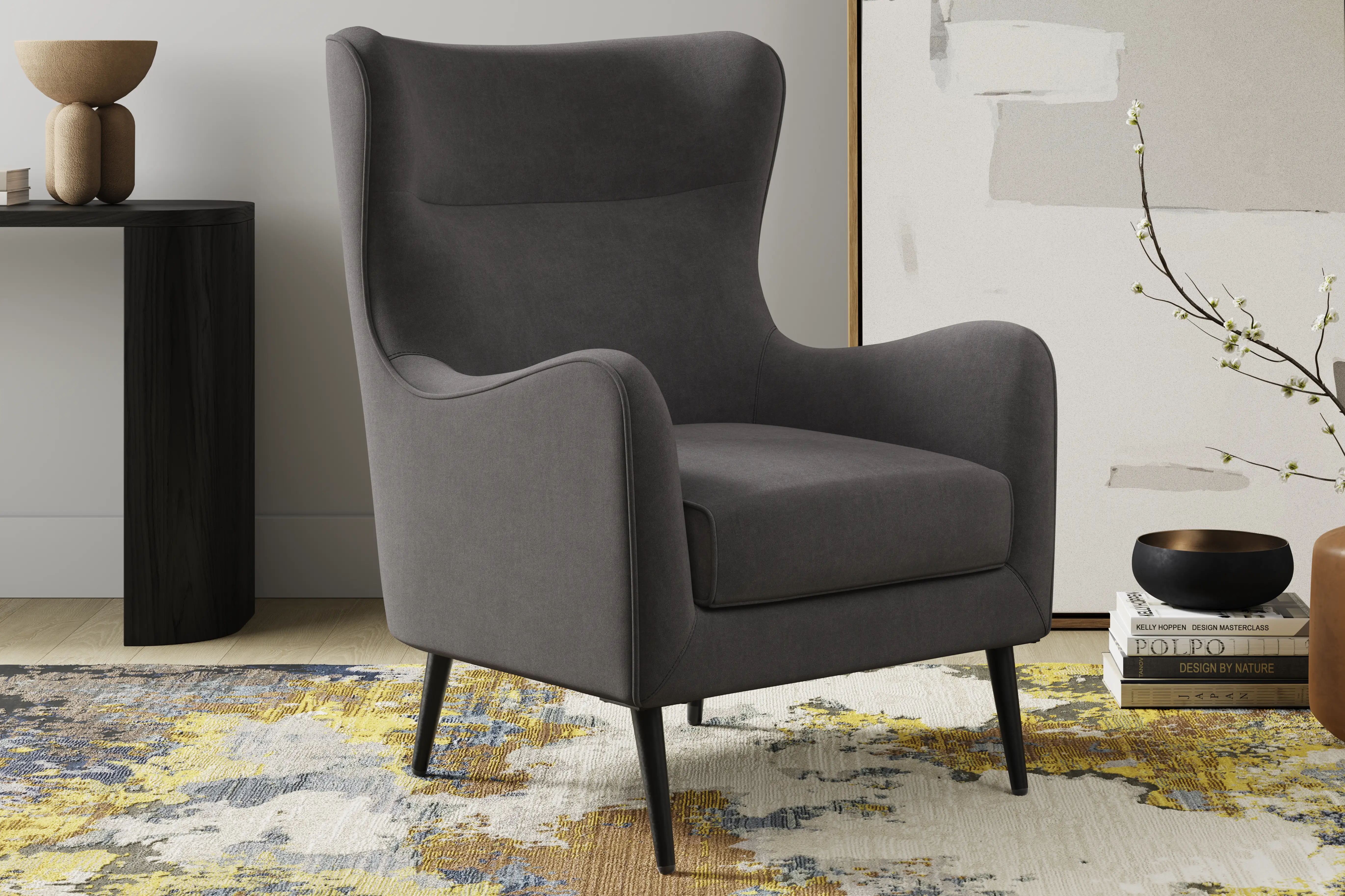 Windsor Park II Gray Velvet Plush Accent Chair | Rooms to Go