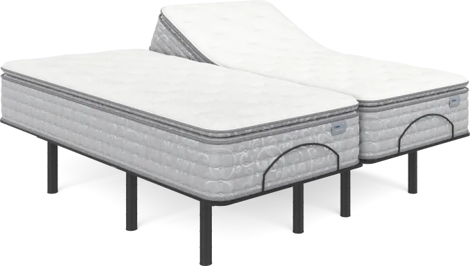 Therapedic Darlington Split King Mattress with Head Up Only Base