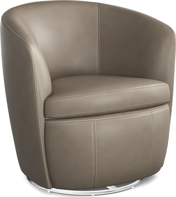 Damascus Stone Leather Swivel Chair