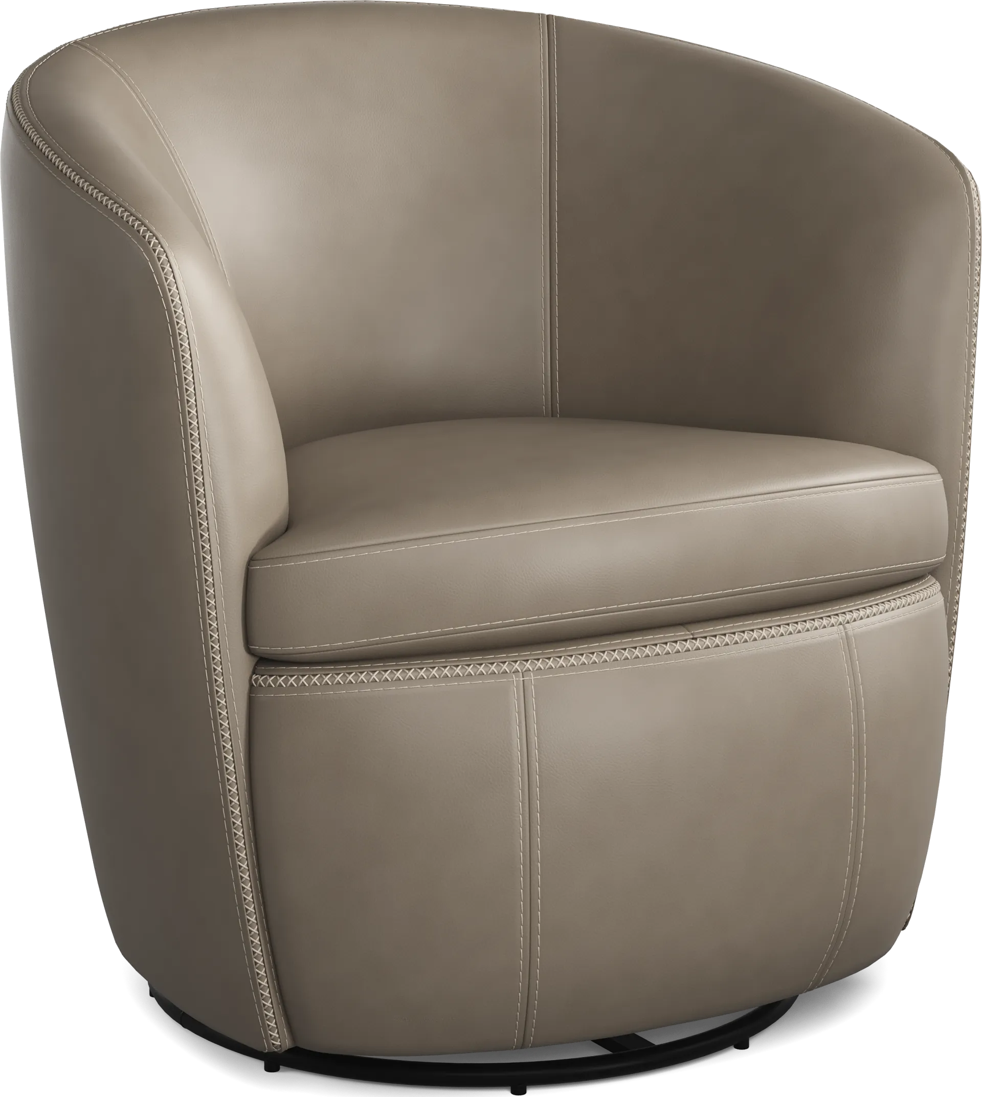 Damascus Stone Leather Swivel Chair - Image 1