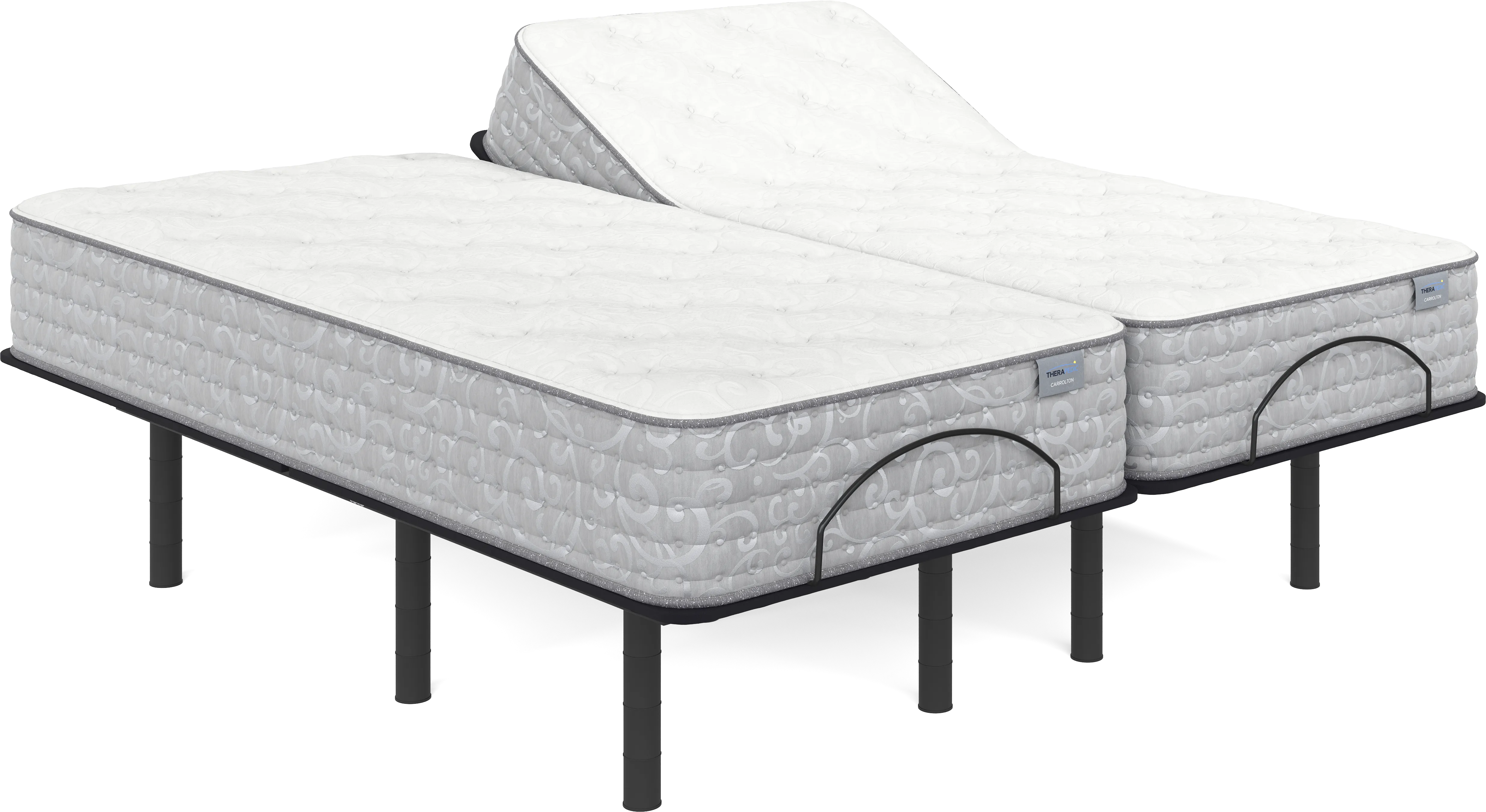 Therapedic Carrolton Split King Mattress with Head Up Only Base - Thumbnail - Image 1