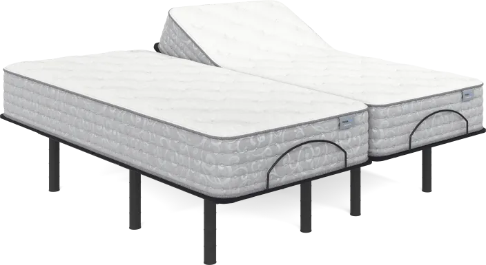 Therapedic Carrolton Split King Mattress with Head Up Only Base