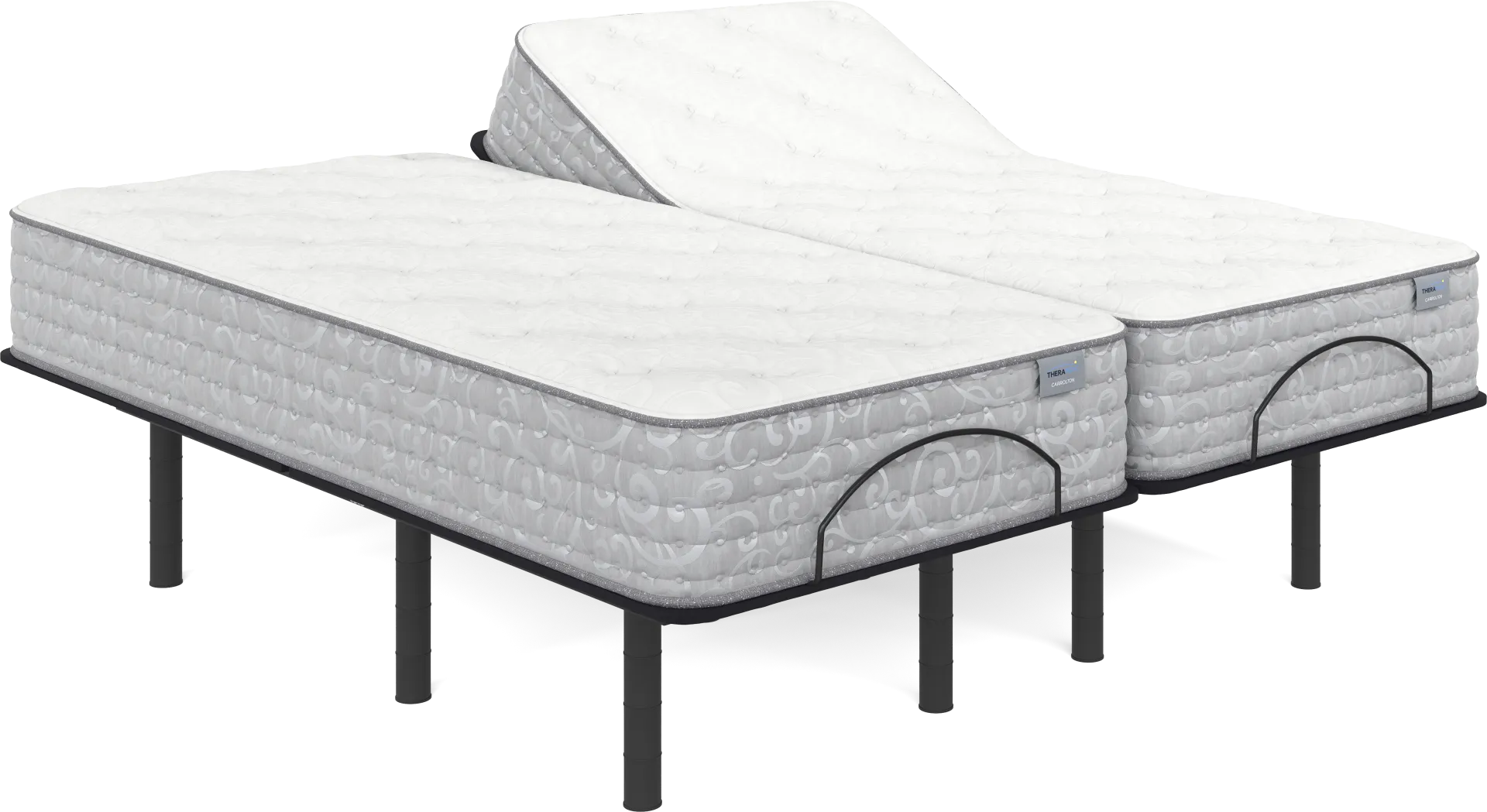 Therapedic Carrolton Split King Mattress with Head Up Only Base - Image 1