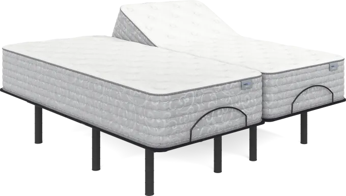 Therapedic Forester Split King Mattress with Head Up Only Base