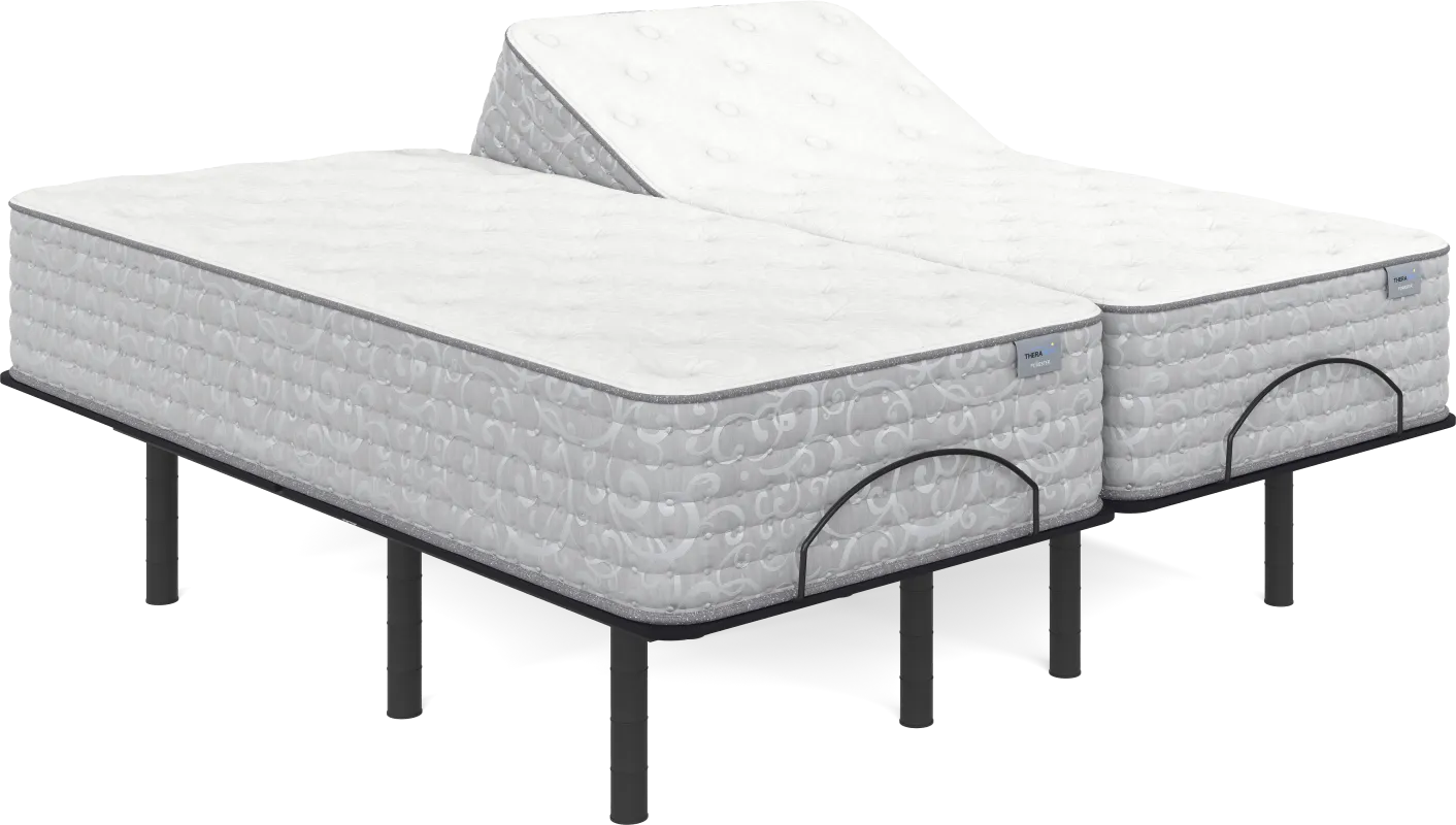 Therapedic Forester Split King Mattress with Head Up Only Base