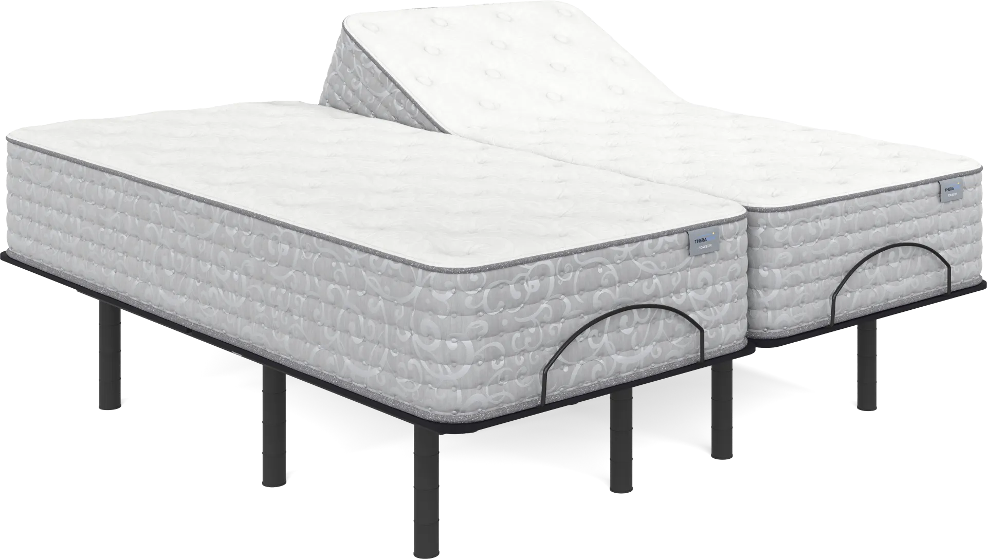 Therapedic Forester Split King Mattress with Head Up Only Base - Image 1