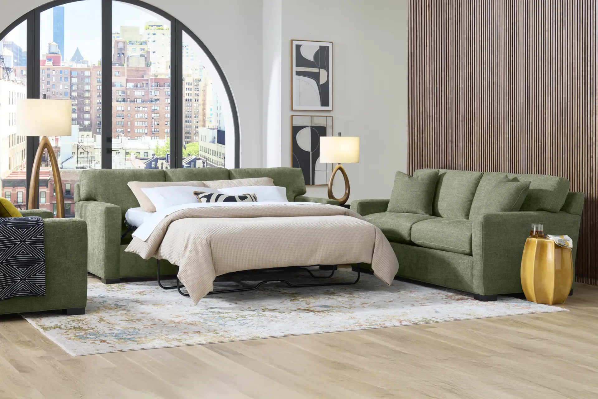 Harmonie Avocado Sleeper Sofa - Image 2