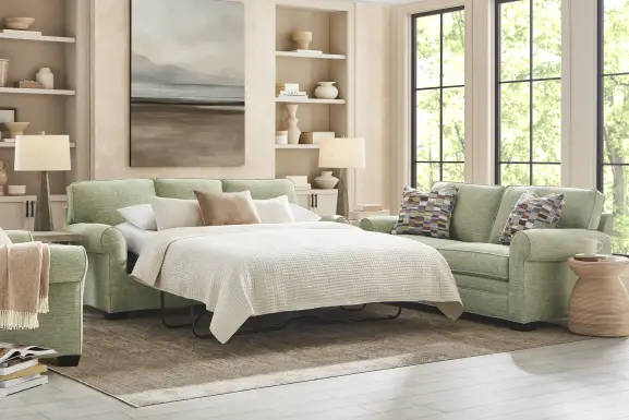 Bellingham Moss 8 Pc Living Room with Sleeper Sofa