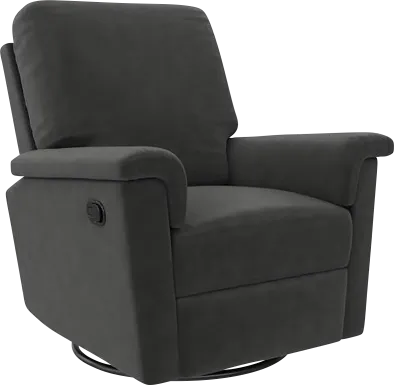 Nursery Diodi Black Swivel Recliner