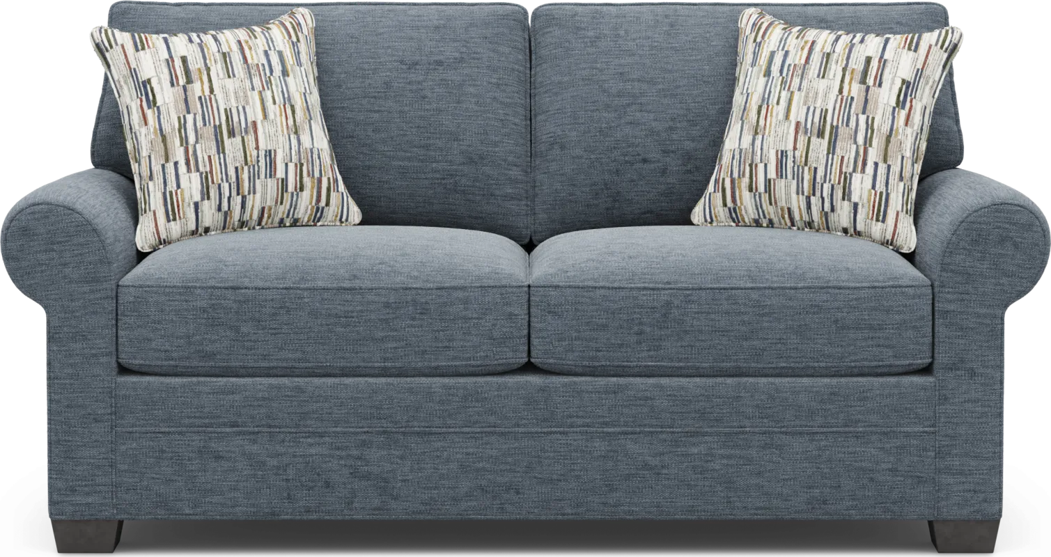 Bellingham Indigo Gel Foam Sleeper Loveseat