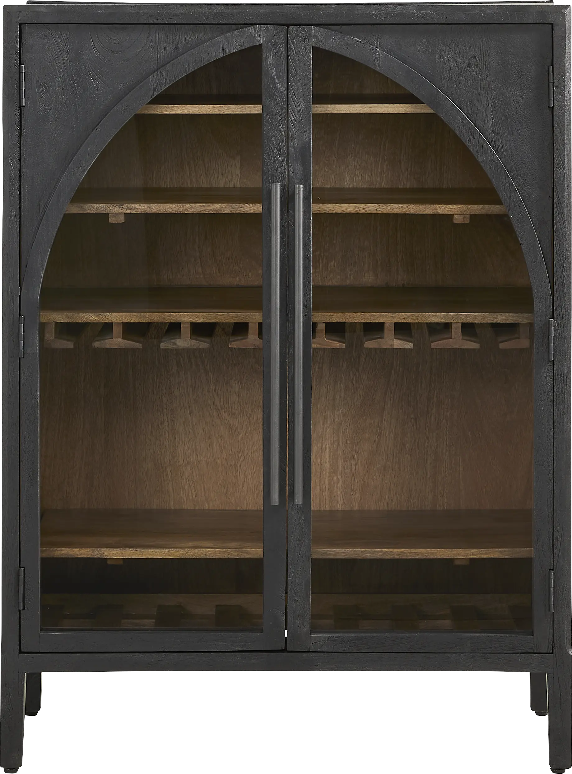 Kings Road Black Wine Cabinet