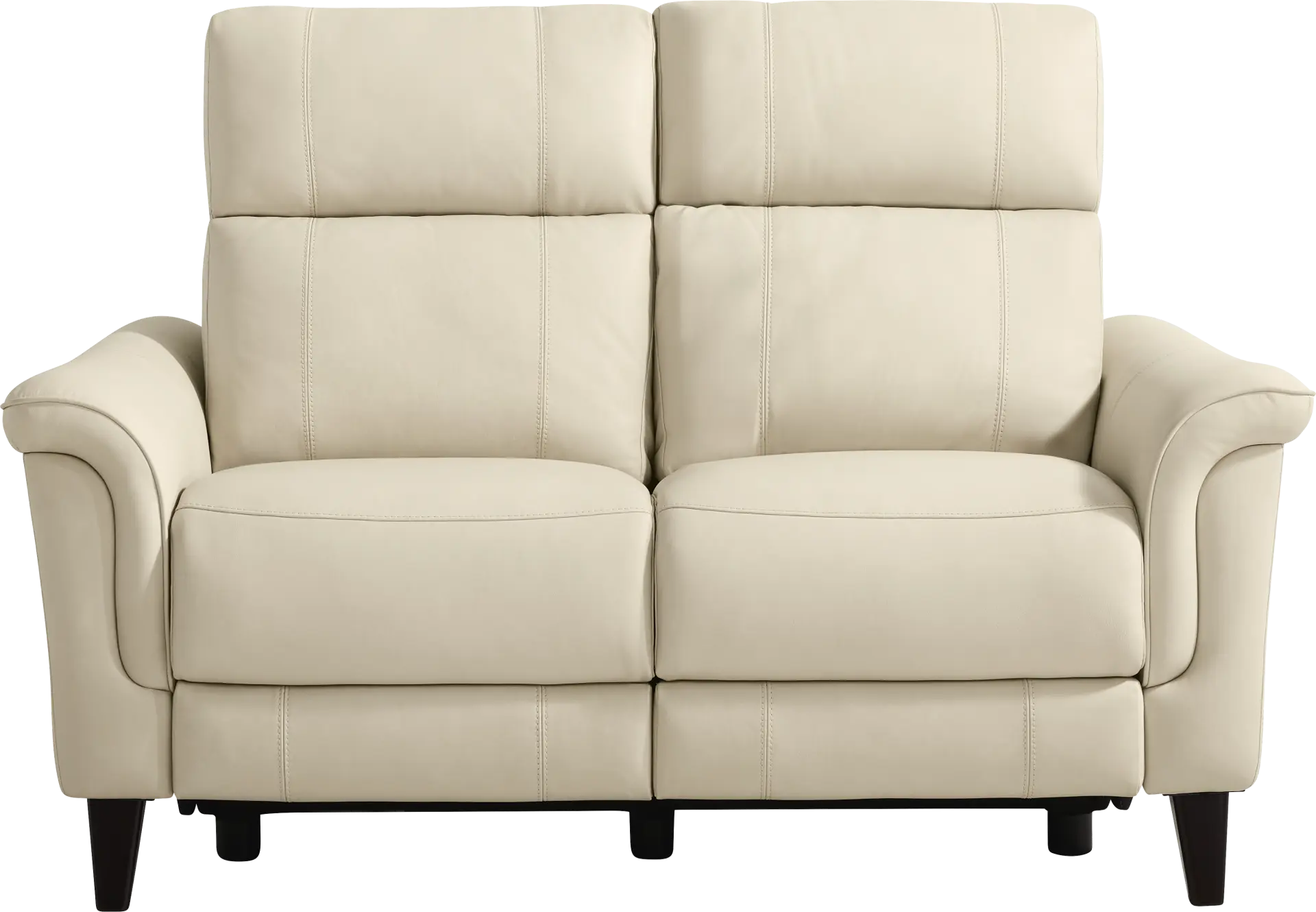 Antonella Beige Leather Loveseat