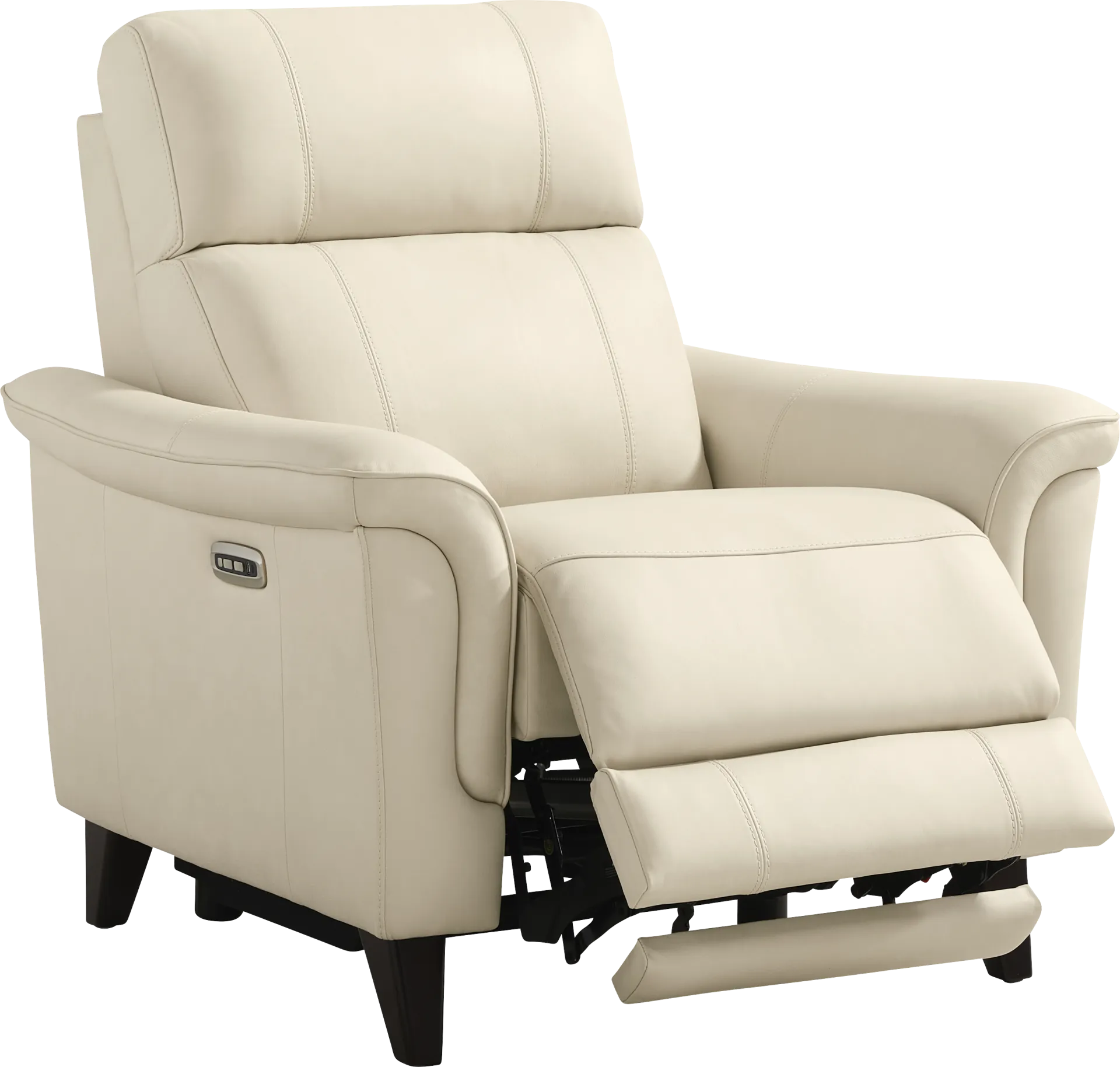 Antonella Beige Leather Dual Power Recliner - Image 2