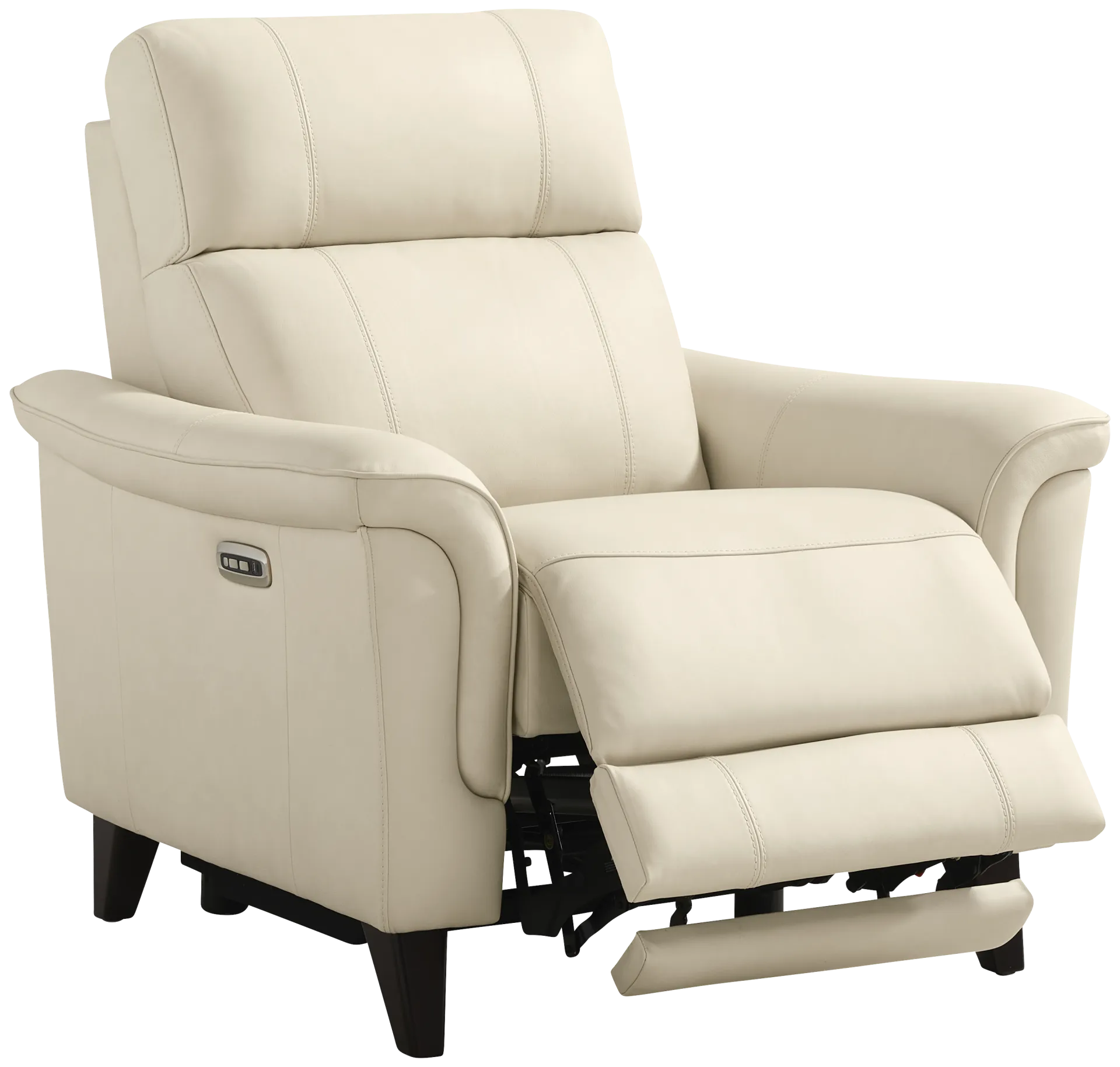 beige dual power recliner
