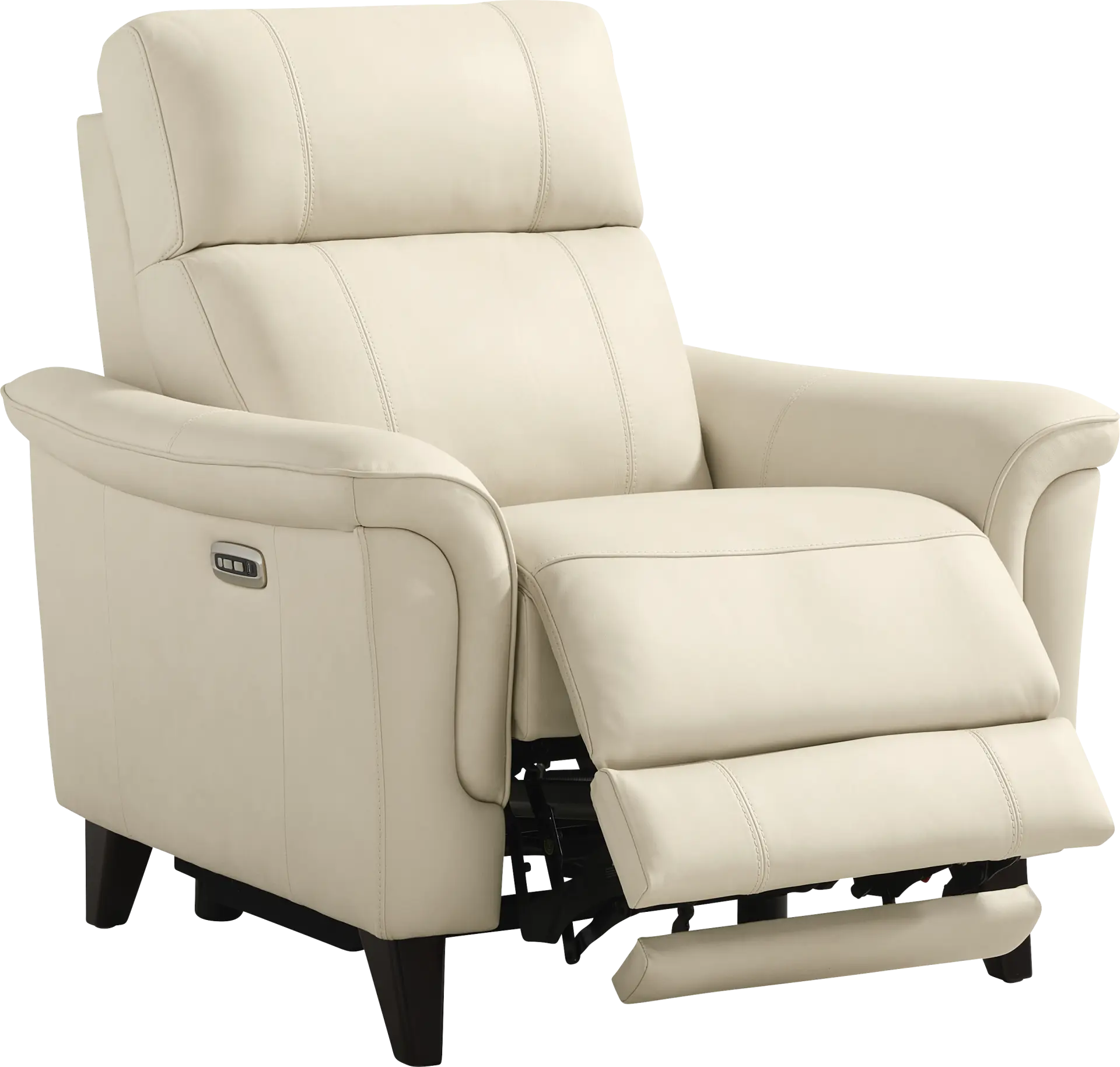 Antonella Beige Leather Dual Power Recliner