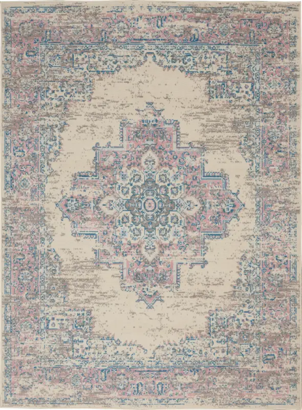 Kids Highmark Pink 5'3 x 7'3 Medallion Rug